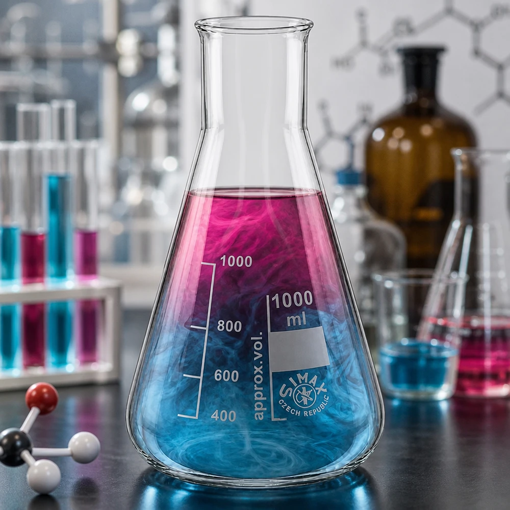 Matraz Erlenmeyer 1000ml cuello ancho Matraz Erlenmeyer 1000ml cuello ancho