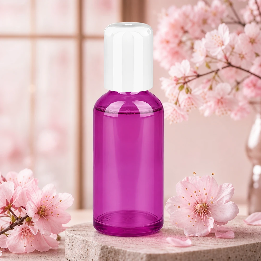 Frasco roll-on de 50 ml blanco estándar PurpleLine UT18/50 Frasco roll-on de 50 ml con práctico tapón blanco para la aplicación móvil de fragancias