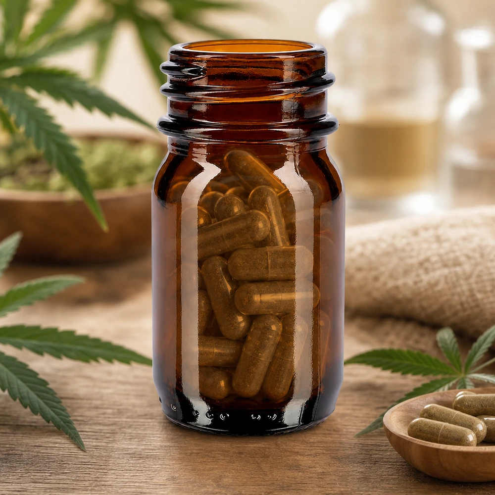 Frasco compacto de 30 ml y cuello ancho fabricado en vidrio ámbar de alta calidad para uso diario