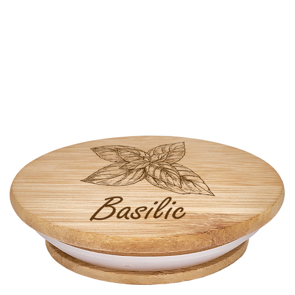 Tapón de madera "Basilic" para WECK RR60