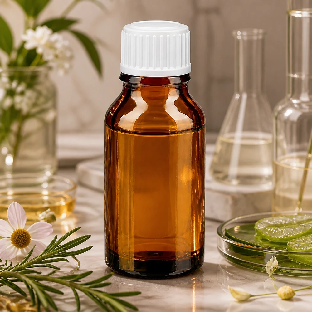 Botella de farmacia marrón 15ml tapón cuentagotas blanco 0,8mm estándar Frasco cuentagotas de 15 ml de cristal ámbar con tapón de precisión blanco de 0,8 mm, para mezclas de hierbas y aloe vera