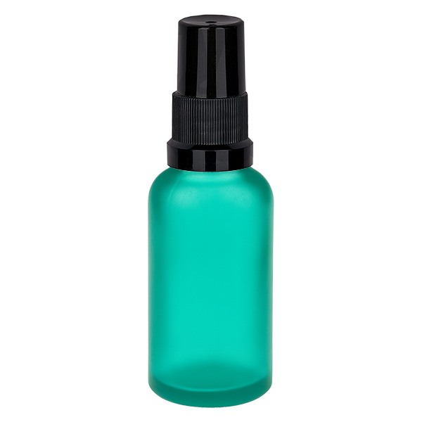 Frasco pulverizador de 30 ml negro con tapón estándar GreenLine UT18/30 Frasco pulverizador de 30 ml negro con tapón estándar GreenLine UT18/30