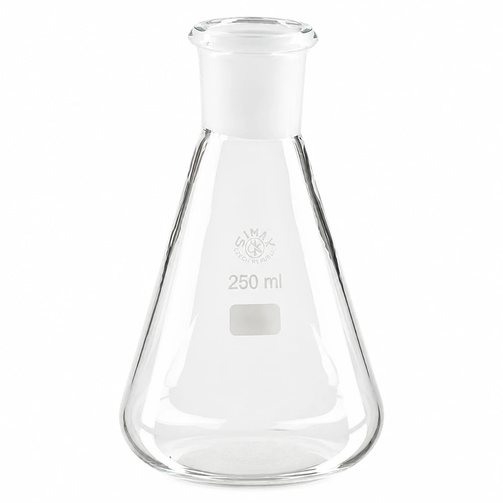 Matraz Erlenmeyer 250ml con junta esmerilada estándar (29/32) Matraz Erlenmeyer 250ml con junta esmerilada estándar (29/32)
