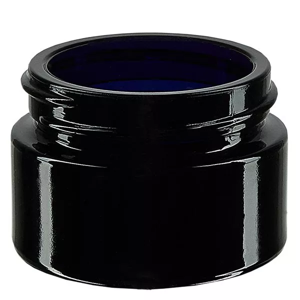 Tarro cosmético de vidrio violeta 30ml, sin tapa Tarro cosmético de vidrio violeta 30ml, sin tapa