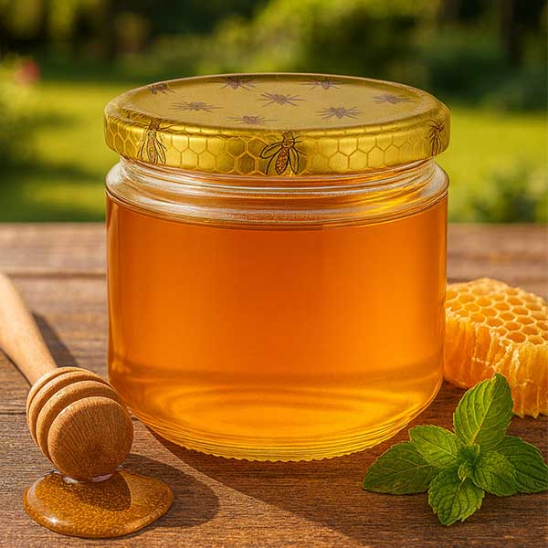 Tarro redondo 330ml + tapa BasicSeal panal UNiTWIST