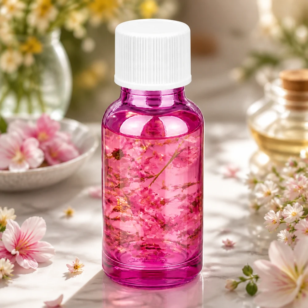 Botella de 20ml 11mm tapón de rosca blanco estándar PurpleLine UT18/20 Robusto frasco de vidrio de 20 ml en elegante color violeta con práctico tapón estándar de 11 mm