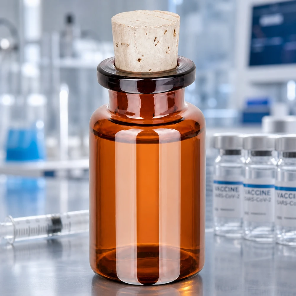 Botella de vidrio ámbar 10ml con corcho 11/14mm Dunkle Vorratsflasche Braunglas 10ml Korkstopfen 11/14mm für Aromatherapie