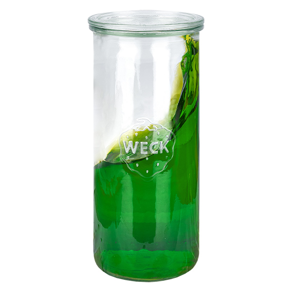 Juego de 6 vasos Weck redondos de 1500ml + tapa de cristal Juego de 6 vasos Weck redondos de 1500ml + tapa de cristal