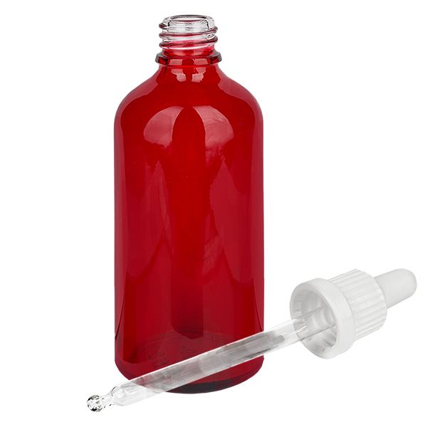Frasco pipeta 100ml cierre inviolable blanco RedLine UT18/100 Frasco pipeta 100ml cierre inviolable blanco RedLine UT18/100