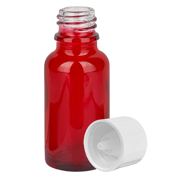 Frasco cuentagotas 20ml 1.2mm blanco cierre estándar inviolable RedL. UT18/20