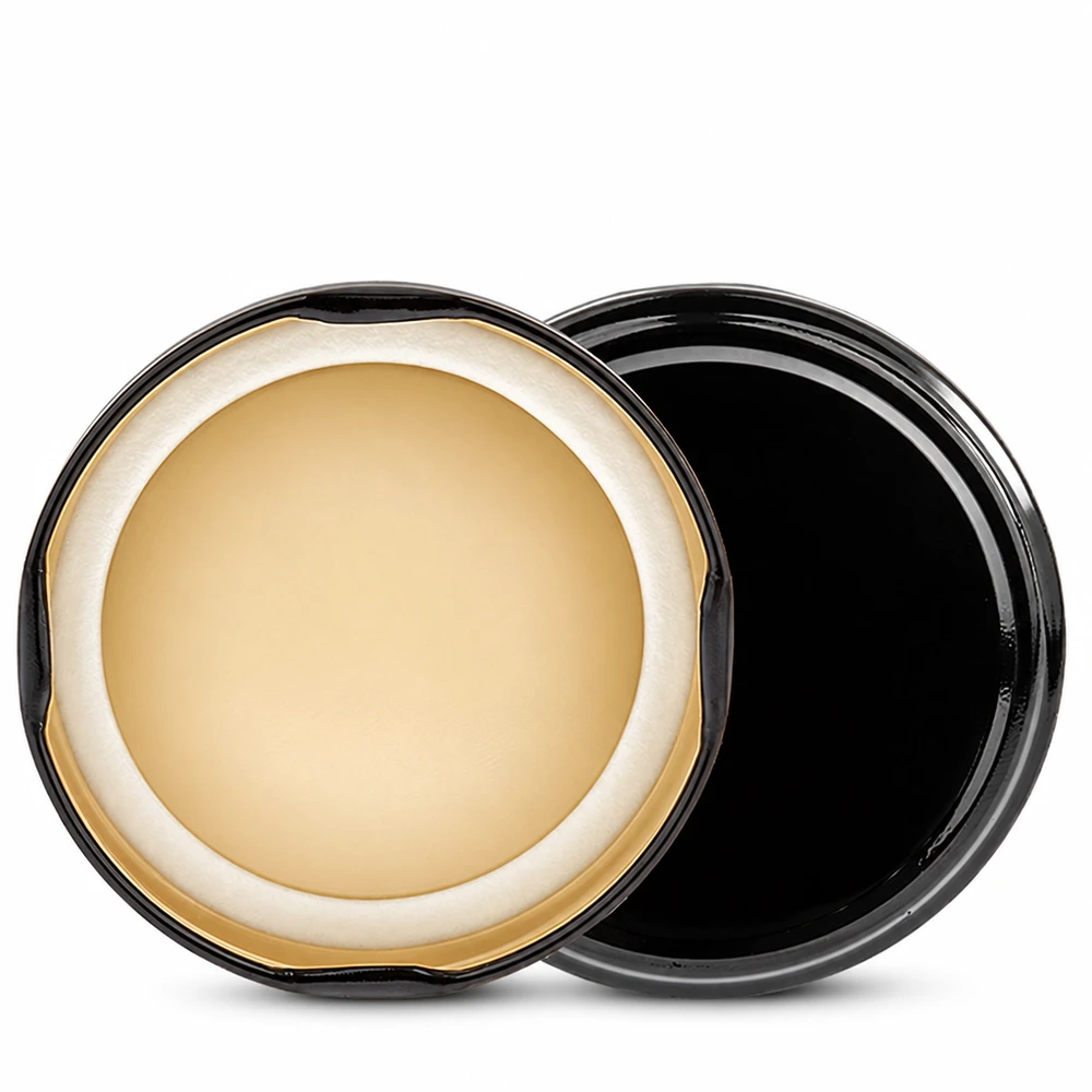 Tapa BasicSeal de 70 mm, negra (TO70) UNiTWIST Tapa de rosca negra TO70 abierta de 70 mm BasicSeal con anillo de sellado dorado UNiTWIST