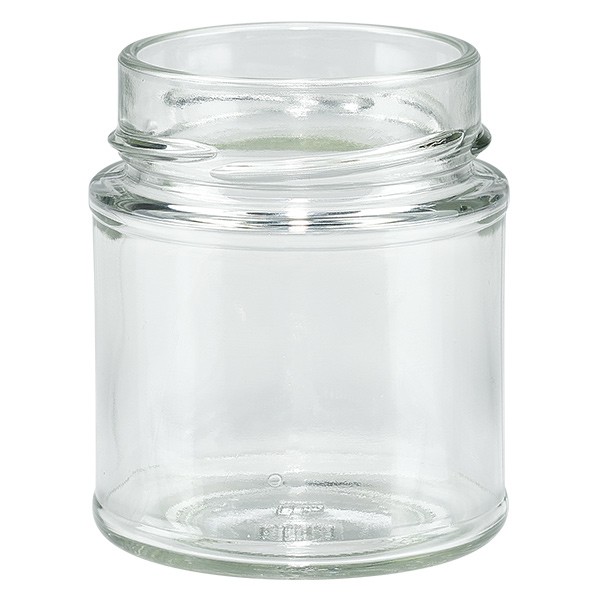 Tarro de cristal 154ml transparente, sin tapa, rosca TO58deep