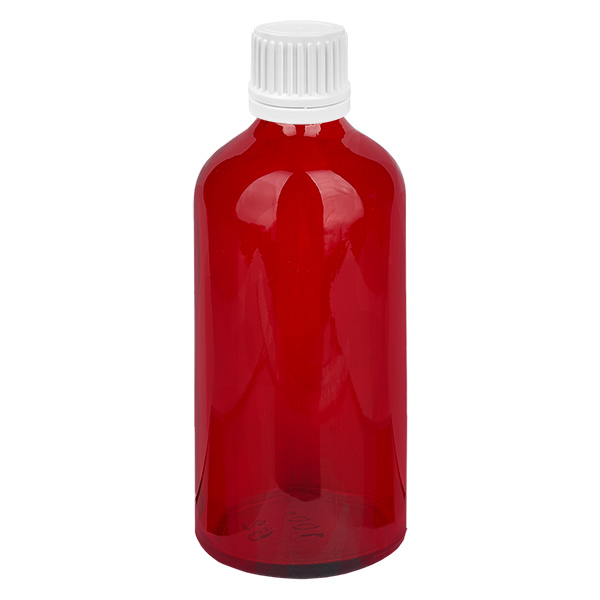 Frasco cuentagotas de 100 ml con tapón inviolable de 0,7 mm blanco RedLine UT18/100 Frasco cuentagotas de 100 ml con tapón inviolable de 0,7 mm blanco RedLine UT18/100