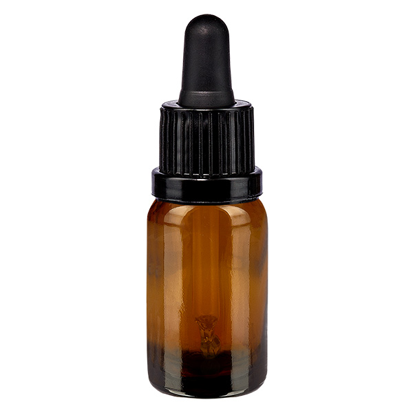 Frasco pipeta 10ml cierre inviolable negro BrownLine UT18/10