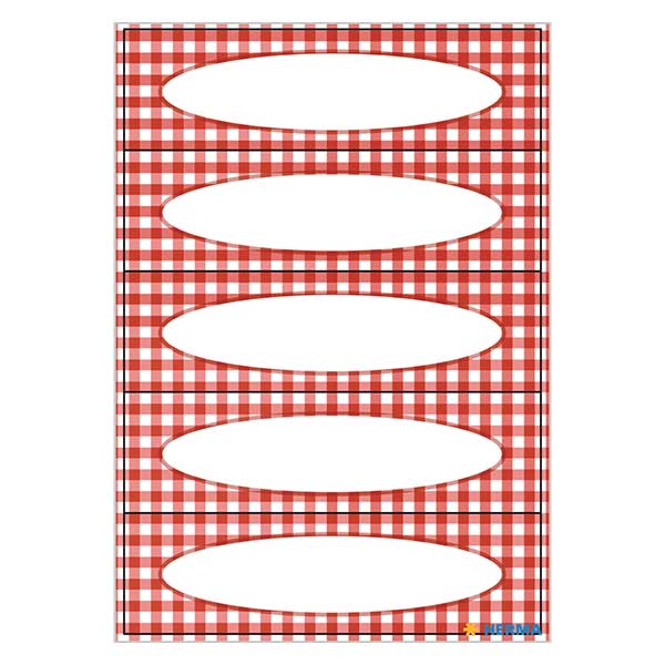 Etiquetas de cocina a cuadros rojos (20 pegatinas) Etiquetas de cocina a cuadros rojos (20 pegatinas)