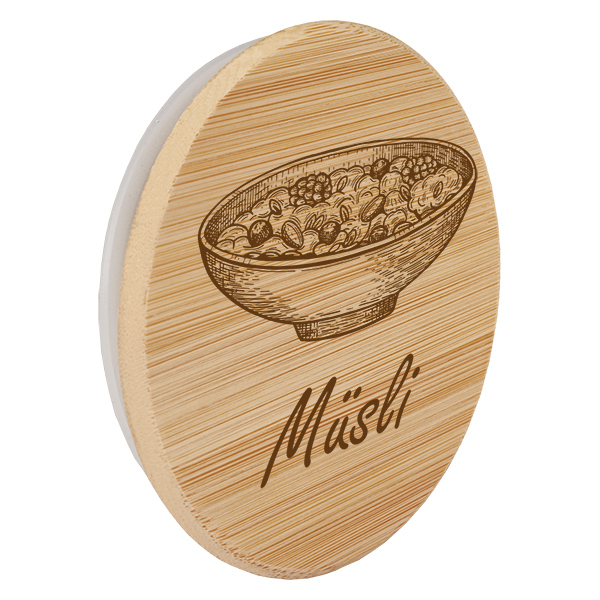 Couvercle en bois "Müsli" pour WECK RR100 Couvercle en bois "Müsli" pour WECK RR100