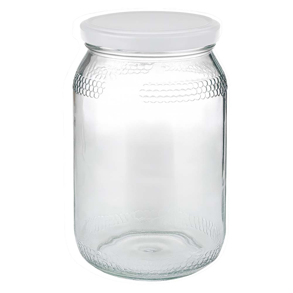 Tarro para miel de 1260 g con tapa blanca BasicSeal UNiTWIST