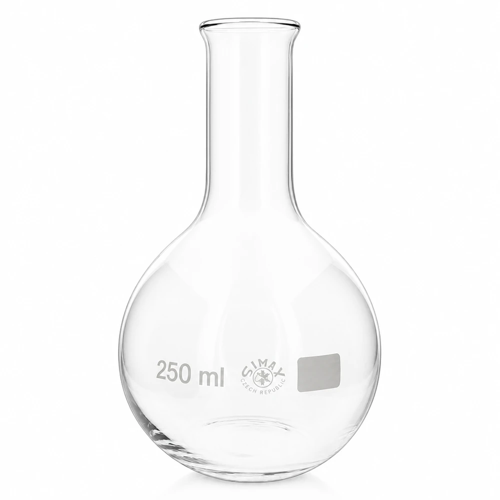Matraz 250ml cuello estrecho Matraz Erlenmeyer 250ml cuello estrecho de vidrio para aplicaciones de laboratorio