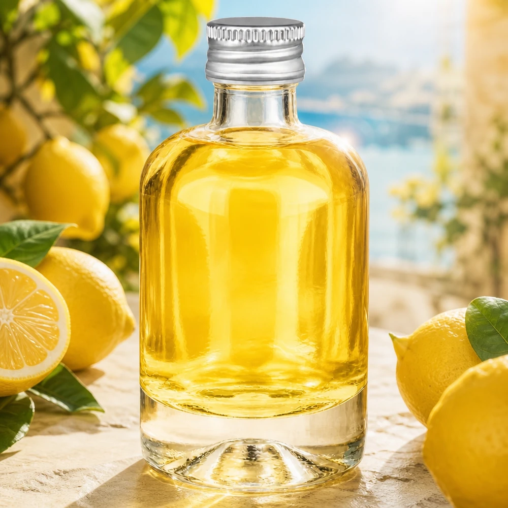 Botella de vidrio de 40 ml «Sara» con tapón de rosca plateado UNiTWIST®
