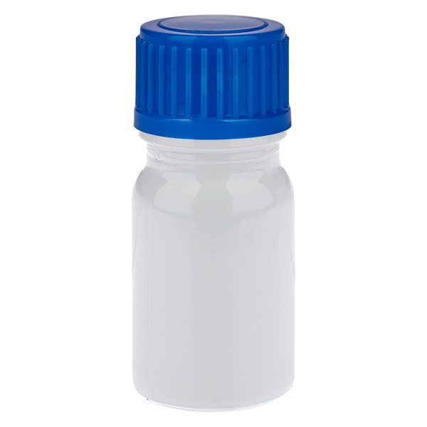 Frasco de 5 ml con tapón de rosca de 11 mm azul, estándar WhiteLine UT18/5 Frasco de 5 ml con tapón de rosca de 11 mm azul, estándar WhiteLine UT18/5