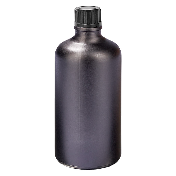 Frasco 100ml 11mm tapón rosca negro estándar BlackLine UT18/100 Frasco 100ml 11mm tapón rosca negro estándar BlackLine UT18/100