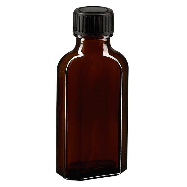 Tapón de rosca marrón Meplat de 50 ml con disco de sellado LKD