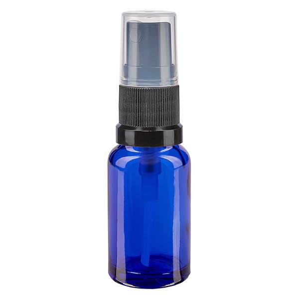 Botella de farmacia azul 10ml tapón pulverizador negro Botella de farmacia azul 10ml tapón pulverizador negro