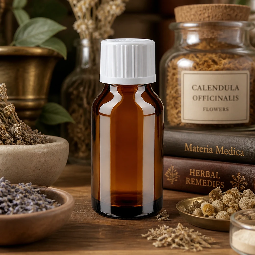 Botella de farmacia marrón 15ml tapón de rosca blanco Estándar resistente a los niños Conservar los aceites esenciales de forma segura en un frasco de farmacia de vidrio ámbar de 15 ml con tapón de rosca blanco