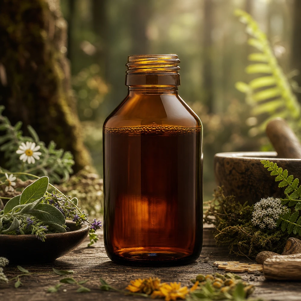 Frasco para medicamentos de 100 ml marrón, sin tapón PP28 ApoGlas Frasco de vidrio marrón de 100 ml con rosca PP28 ideal para preparados homeopáticos y remedios naturales