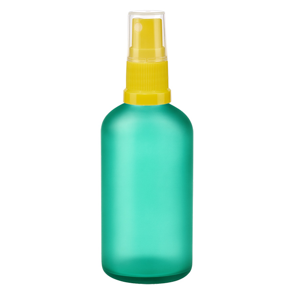 Frasco pulverizador de 100 ml amarillo/transparente con tapón estándar GreenLine UT18/100