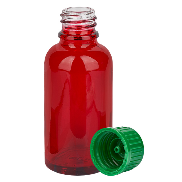 Botella 30ml 11mm tapón rosca verde estándar RedLine UT18/30 Botella 30ml 11mm tapón rosca verde estándar RedLine UT18/30