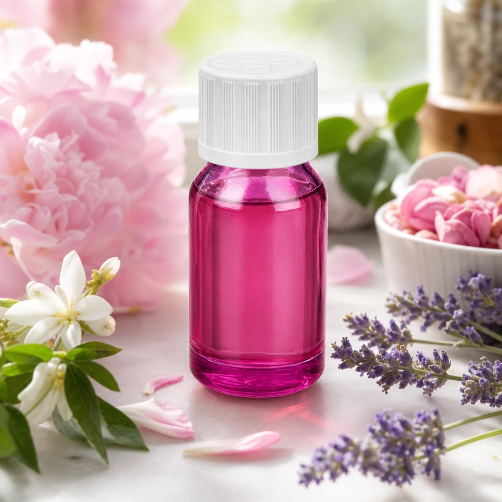 Frasco de vidrio morado de 10 ml con abertura de 11 mm ideal para cosméticos de bricolaje y productos naturales