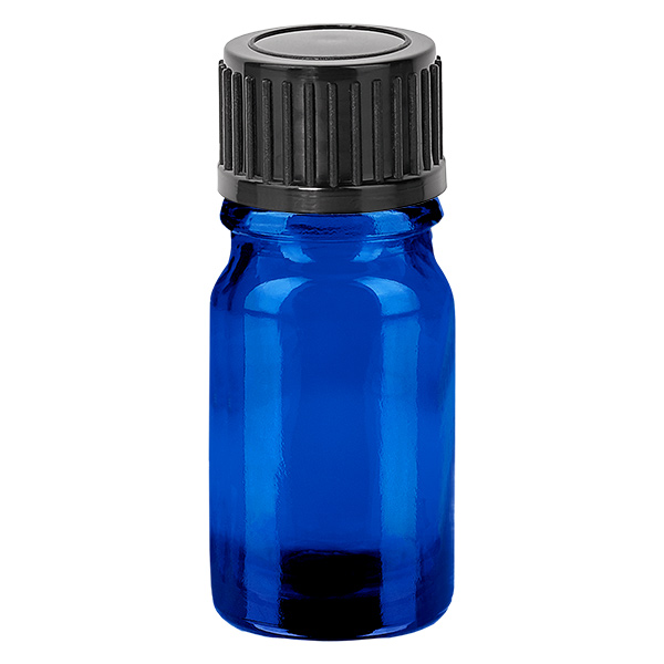 Frasco de 5ml con tapón de rosca 11mm negro estándar BlueLine UT18/5