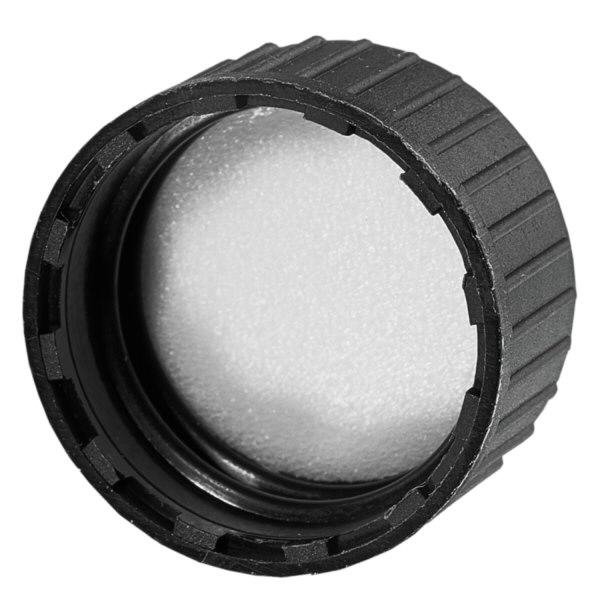 Tapón roscado DIN22 negro con disco de sellado EPE Tapón roscado DIN22 negro con disco de sellado EPE