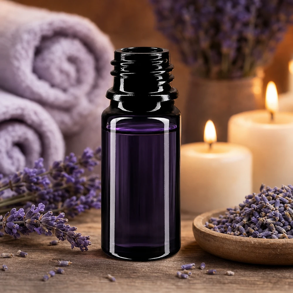 Frasco cuentagotas Orion 5 ml de vidrio violeta de alta calidad - Protección UV para una conservación óptima de los aceites aromatizantes