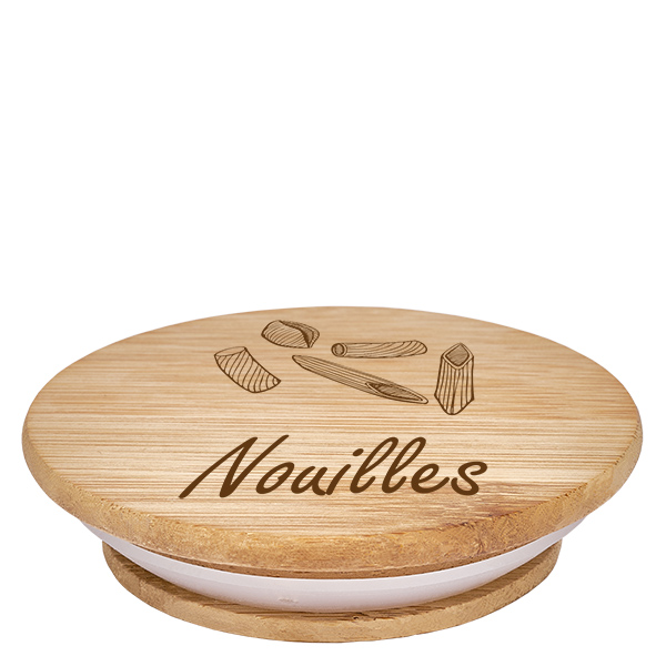 Couvercle en bois "Nouilles" pour WECK RR100 Couvercle en bois "Nouilles" pour WECK RR100