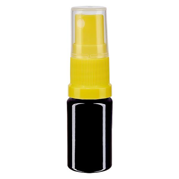 Botella de farmacia violeta 5ml spray top amarillo Botella de farmacia violeta 5ml spray top amarillo