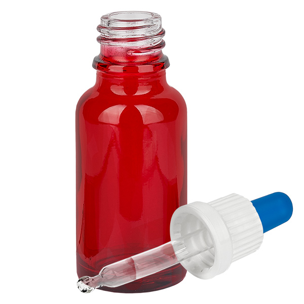 Frasco pipeta 20ml blanco/azul tapón inviolable RedLine UT18/20 Frasco pipeta 20ml blanco/azul tapón inviolable RedLine UT18/20