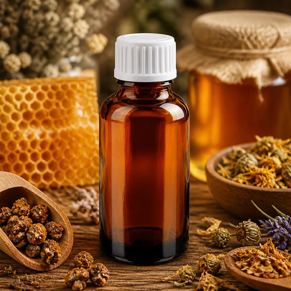 Frasco de vidrio ámbar de 30 ml con tapón cuentagotas de precisión de 0,9 mm para aromaterapia y naturopatía
