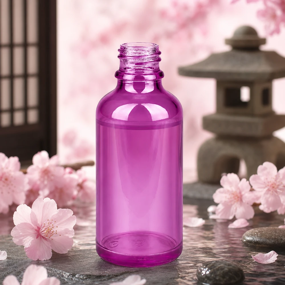 Frasco de farmacia de 50 ml PurpleLine UT18/50 UNiTWIST Frasco compacto de farmacia de 50 ml PurpleLine UT18/50 UNiTWIST en diseño de cristal violeta brillante