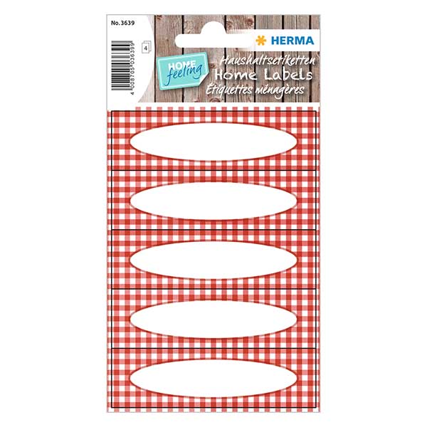 Etiquetas de cocina a cuadros rojos (20 pegatinas) Etiquetas de cocina a cuadros rojos (20 pegatinas)
