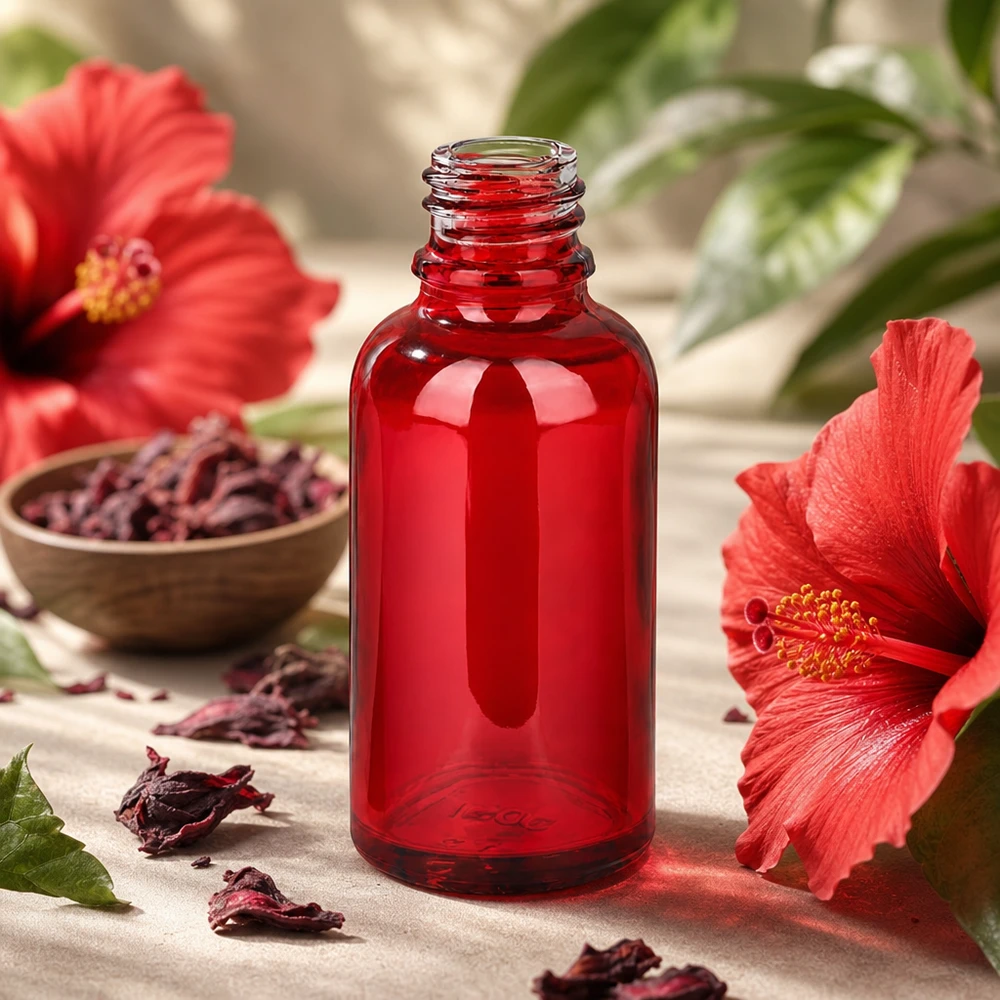 Botella de farmacia de 30ml RedLine UT18/30 UNiTWIST Frasco de vidrio de 30 ml de alta calidad RedLine UT18/30 UNiTWIST en color rojo brillante para farmacias
