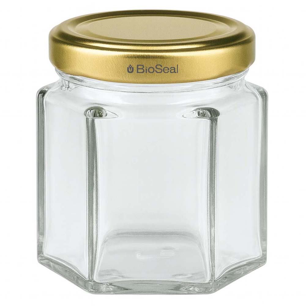 Tarro para miel de 60 g con tapa dorada BioSeal UNiTWIST