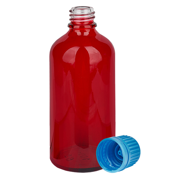 Frasco de 100 ml con tapón de rosca de 11 mm azul RedLine UT18/100 Frasco de 100 ml con tapón de rosca de 11 mm azul RedLine UT18/100