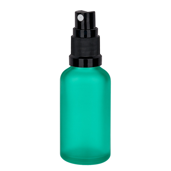 Frasco pulverizador de 50 ml negro con tapón estándar GreenLine UT18/50 Frasco pulverizador de 50 ml negro con tapón estándar GreenLine UT18/50