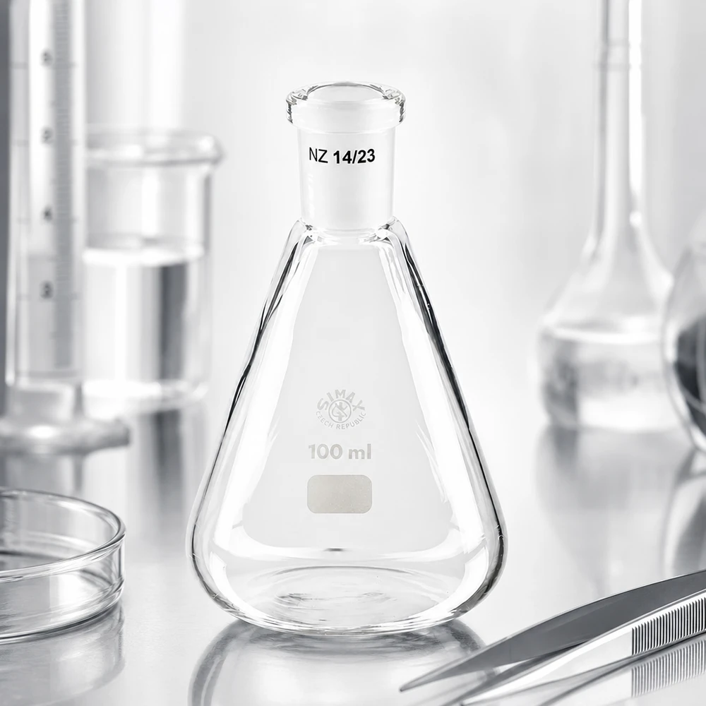 Matraz Erlenmeyer 100ml con junta esmerilada estándar (14/23)