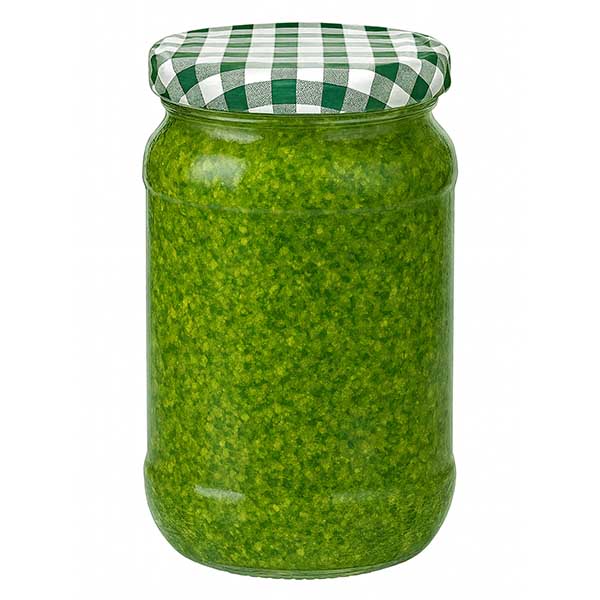 Tarro redondo 1062ml + tapa BasicSeal verde/blanco UNiTWIST