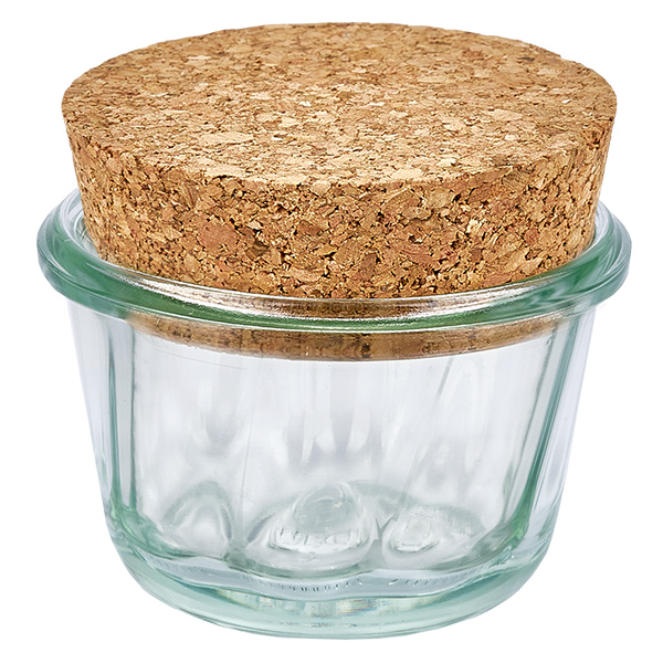 165ml Gugelhupf tarro WECK RR80 con corcho natural 165ml Gugelhupf tarro WECK RR80 con corcho natural