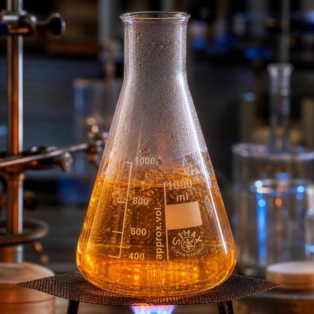 Matraz Erlenmeyer de 200 ml de cuello ancho con escala y abertura ancha para un llenado eficaz