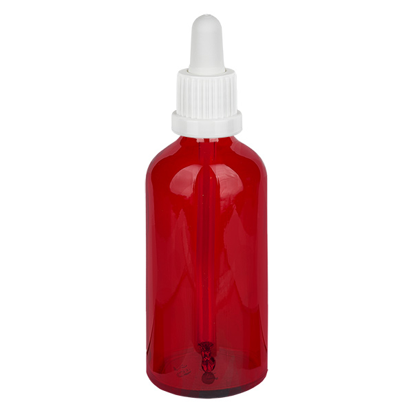 Frasco pipeta 100ml cierre inviolable blanco RedLine UT18/100